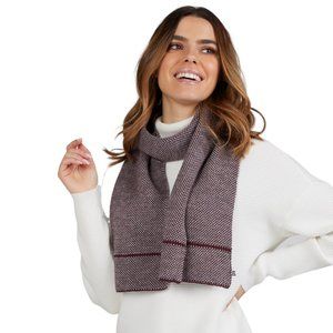 Catalina Wool Scarf By Kamea NWT Herringbone Design